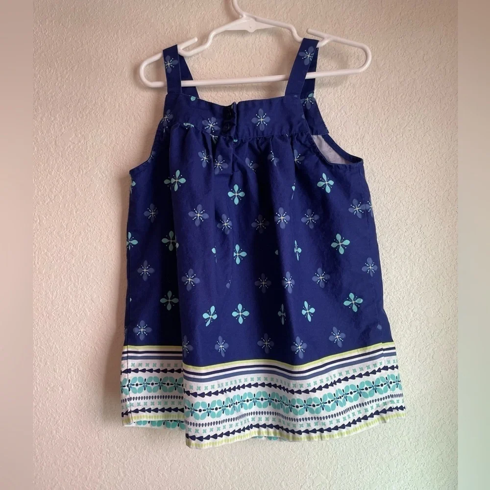 Gymbore Girls Blue Floral Tank Top size 10